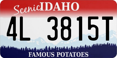 ID license plate 4L3815T