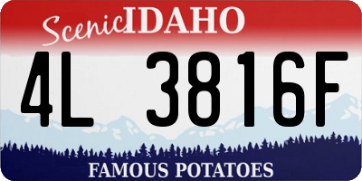 ID license plate 4L3816F