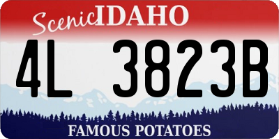 ID license plate 4L3823B