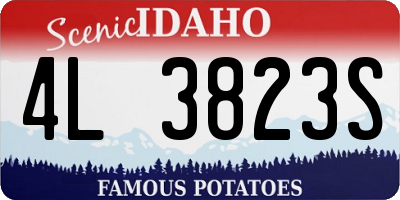 ID license plate 4L3823S