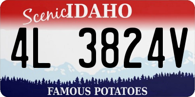 ID license plate 4L3824V