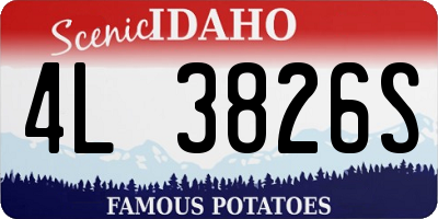 ID license plate 4L3826S