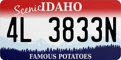 ID license plate 4L3833N