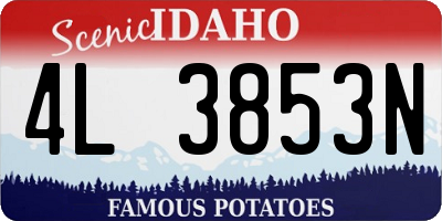ID license plate 4L3853N