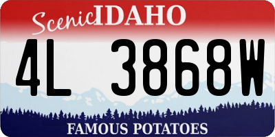 ID license plate 4L3868W