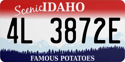 ID license plate 4L3872E