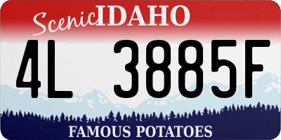 ID license plate 4L3885F