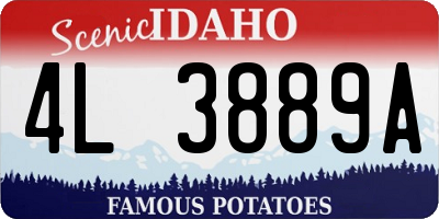 ID license plate 4L3889A
