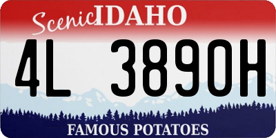 ID license plate 4L3890H