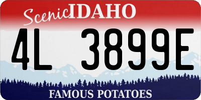 ID license plate 4L3899E
