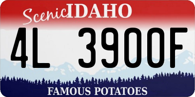 ID license plate 4L3900F