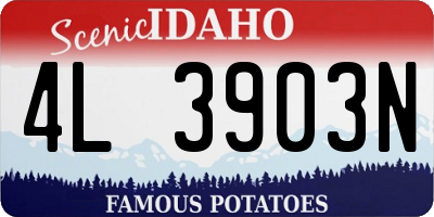 ID license plate 4L3903N