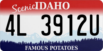 ID license plate 4L3912U