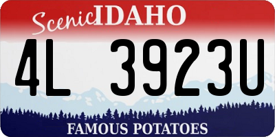 ID license plate 4L3923U