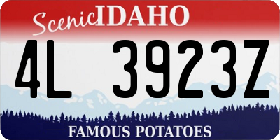 ID license plate 4L3923Z
