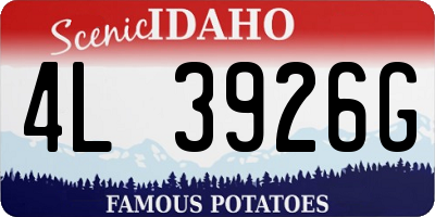 ID license plate 4L3926G