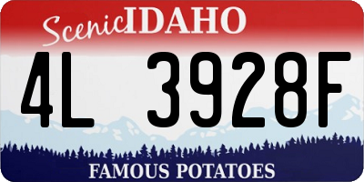 ID license plate 4L3928F