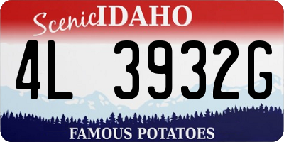 ID license plate 4L3932G