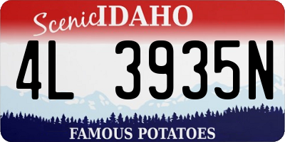 ID license plate 4L3935N
