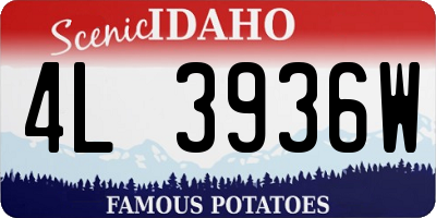 ID license plate 4L3936W