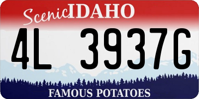 ID license plate 4L3937G