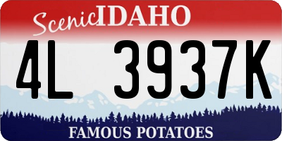 ID license plate 4L3937K