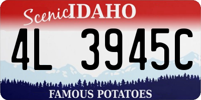ID license plate 4L3945C