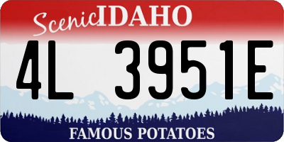 ID license plate 4L3951E