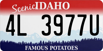 ID license plate 4L3977U