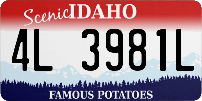 ID license plate 4L3981L