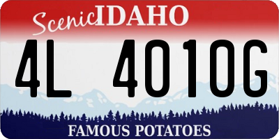 ID license plate 4L4010G