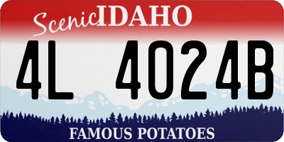 ID license plate 4L4024B