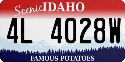 ID license plate 4L4028W