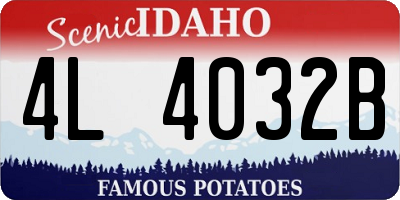 ID license plate 4L4032B