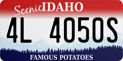 ID license plate 4L4050S