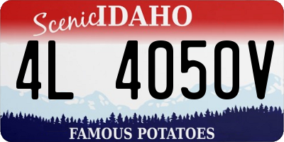 ID license plate 4L4050V