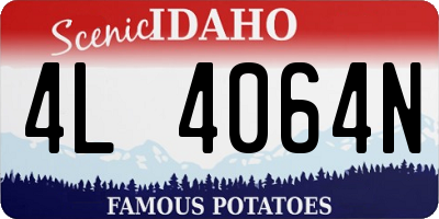 ID license plate 4L4064N