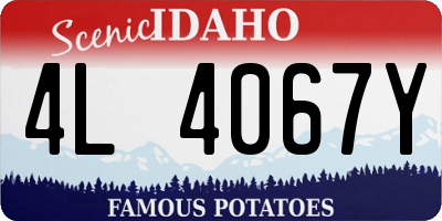 ID license plate 4L4067Y