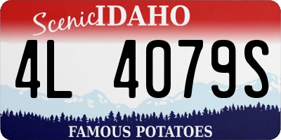 ID license plate 4L4079S