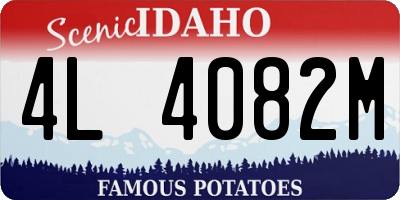 ID license plate 4L4082M