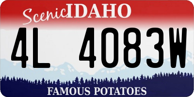 ID license plate 4L4083W