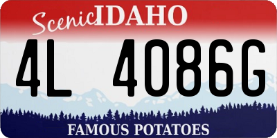 ID license plate 4L4086G