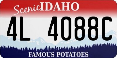 ID license plate 4L4088C