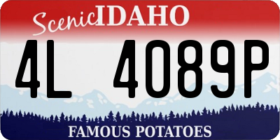 ID license plate 4L4089P