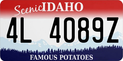 ID license plate 4L4089Z