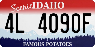 ID license plate 4L4090F