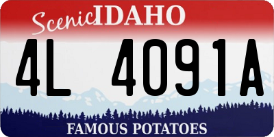 ID license plate 4L4091A