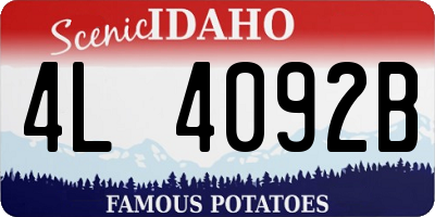 ID license plate 4L4092B