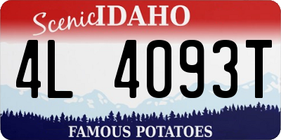 ID license plate 4L4093T