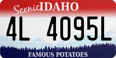 ID license plate 4L4095L